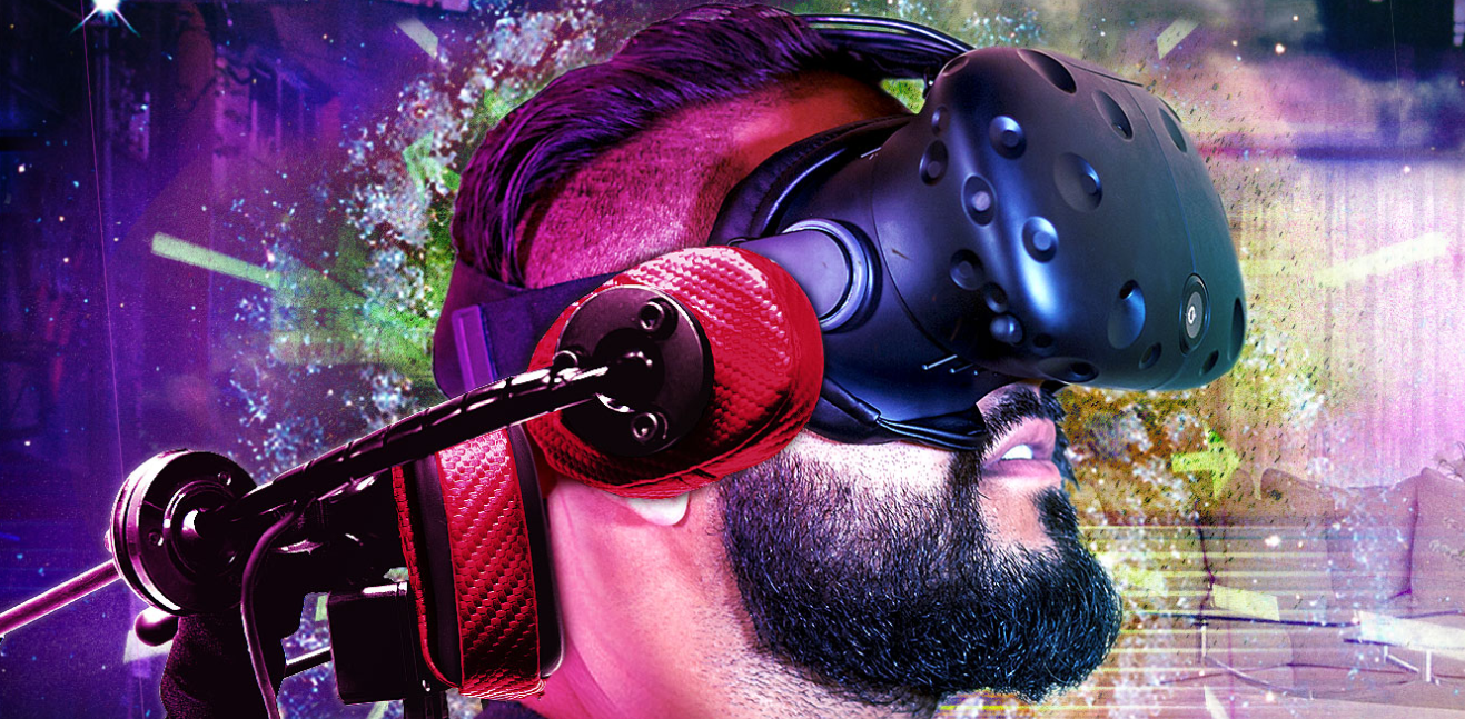 A person wearing a virtual reality headset

Description automatically generated